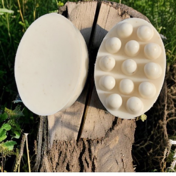 1 - Hand Crafted Oatmeal Honey & Milk Massage Soap Bar - Picture 4 of 5